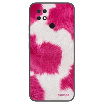 Picasee Xiaomi Redmi 10C Hülle - Schwarzes Silikon - Pink Moo