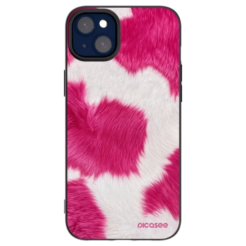 Picasee Apple iPhone 14 Plus Hülle - Schwarzes Silikon - Pink Moo