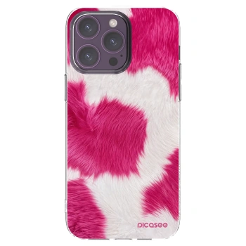 Picasee Apple iPhone 14 Pro Max Hülle - Transparentes Silikon - Pink Moo