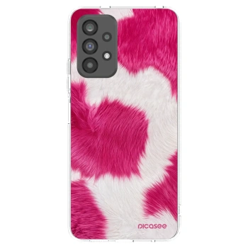 Picasee Samsung Galaxy A73 5G Hülle - Transparentes Silikon - Pink Moo