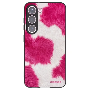 Picasee Samsung Galaxy S23 5G Hülle - Schwarzes Silikon - Pink Moo
