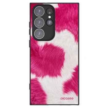 Picasee Samsung Galaxy S23 Ultra 5G Hülle - Schwarzes Silikon - Pink Moo