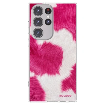 Picasee Samsung Galaxy S23 Ultra 5G Hülle - Transparentes Silikon - Pink Moo