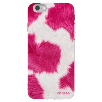 Picasee Apple iPhone 6/6S Hülle - Transparentes Silikon - Pink Moo