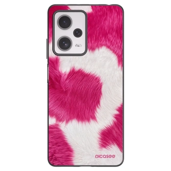 Picasee Xiaomi Redmi Note 12 Pro+ 5G Hülle - Schwarzes Silikon - Pink Moo