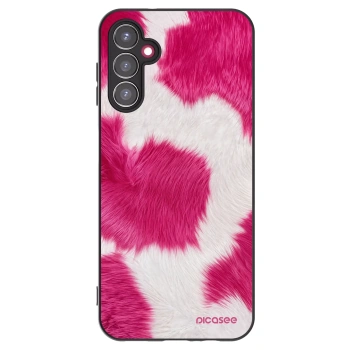 Picasee Samsung Galaxy A14 4G A145R Hülle - Schwarzes Silikon - Pink Moo