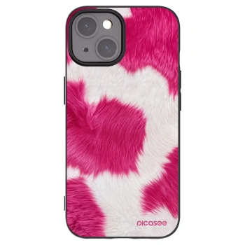 Picasee Apple iPhone 15 Hülle - Schwarzes Silikon - Pink Moo
