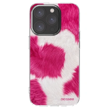Picasee Apple iPhone 15 Pro Hülle - Transparentes Silikon - Pink Moo