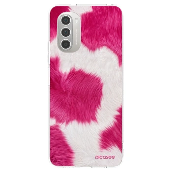 Picasee Motorola Moto G51 Hülle - Transparentes Silikon - Pink Moo