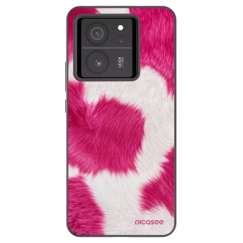 Picasee Xiaomi 13T Hülle - Schwarzes Silikon - Pink Moo