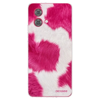 Picasee Motorola Moto G84 5G Hülle - Transparentes Silikon - Pink Moo