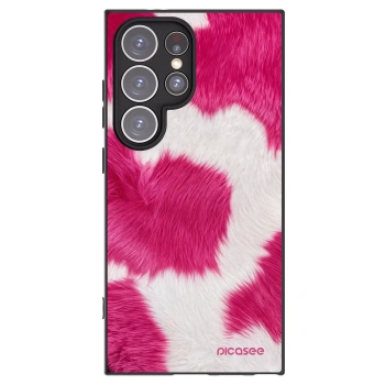 Picasee Samsung Galaxy S24 Ultra S928B 5G Hülle - Schwarzes Silikon - Pink Moo