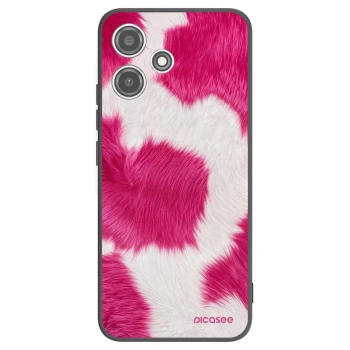 Picasee Xiaomi Redmi 12 5G Hülle - Schwarzes Silikon - Pink Moo
