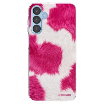 Picasee Samsung Galaxy A15 A156B 5G Hülle - Transparentes Silikon - Pink Moo
