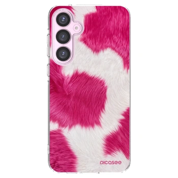 Picasee Samsung Galaxy A55 5G A556B Hülle - Transparentes Silikon - Pink Moo