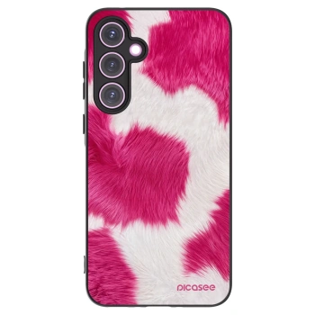 Picasee Samsung Galaxy A35 5G A356B Hülle - Schwarzes Silikon - Pink Moo