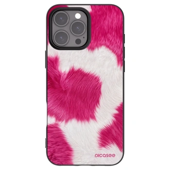 Picasee Apple iPhone 16 Pro Max Hülle - Schwarzes Silikon - Pink Moo