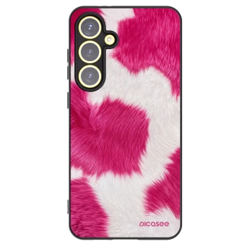 Picasee Samsung Galaxy S24 FE S721B Hülle - Schwarzes Silikon - Pink Moo