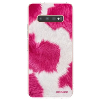 Picasee Samsung Galaxy S10 Plus G975 Hülle - Transparentes Silikon - Pink Moo