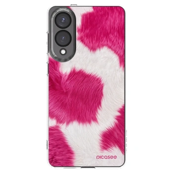 Picasee Samsung Galaxy S25 Edge 5G Hülle - Transparentes Silikon - Pink Moo