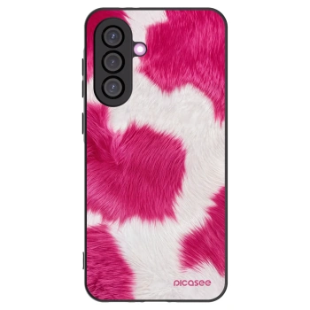 Picasee Samsung Galaxy A36 5G Hülle - Schwarzes Silikon - Pink Moo