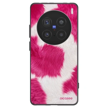 Picasee Vivo X200 Pro Hülle - Schwarzes Silikon - Pink Moo