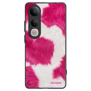 Picasee Vivo V50 Lite 5G Hülle - Schwarzes Silikon - Pink Moo