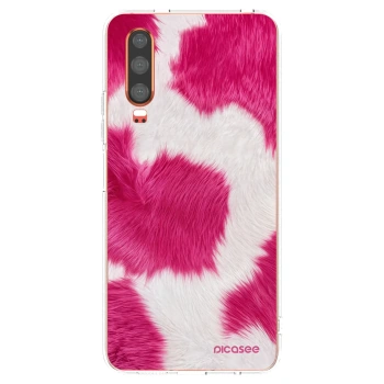 Picasee Huawei P30 Hülle - Transparentes Silikon - Pink Moo