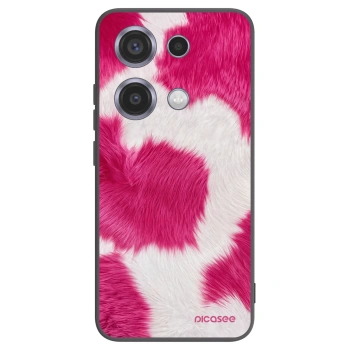 Picasee Xiaomi Redmi Note 14S Hülle - Schwarzes Silikon - Pink Moo