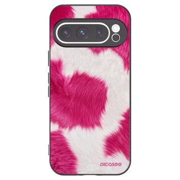 Picasee Google Pixel 9 Pro XL Hülle - Schwarzes Silikon - Pink Moo