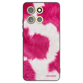 Picasee Motorola Moto G86 Power 5G Hülle - Schwarzes Silikon - Pink Moo