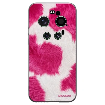 Picasee Xiaomi 17 Ultra Hülle - Schwarzes Silikon - Pink Moo