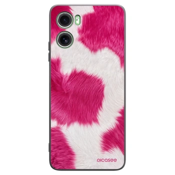Picasee Motorola Moto G06 Hülle - Schwarzes Silikon - Pink Moo