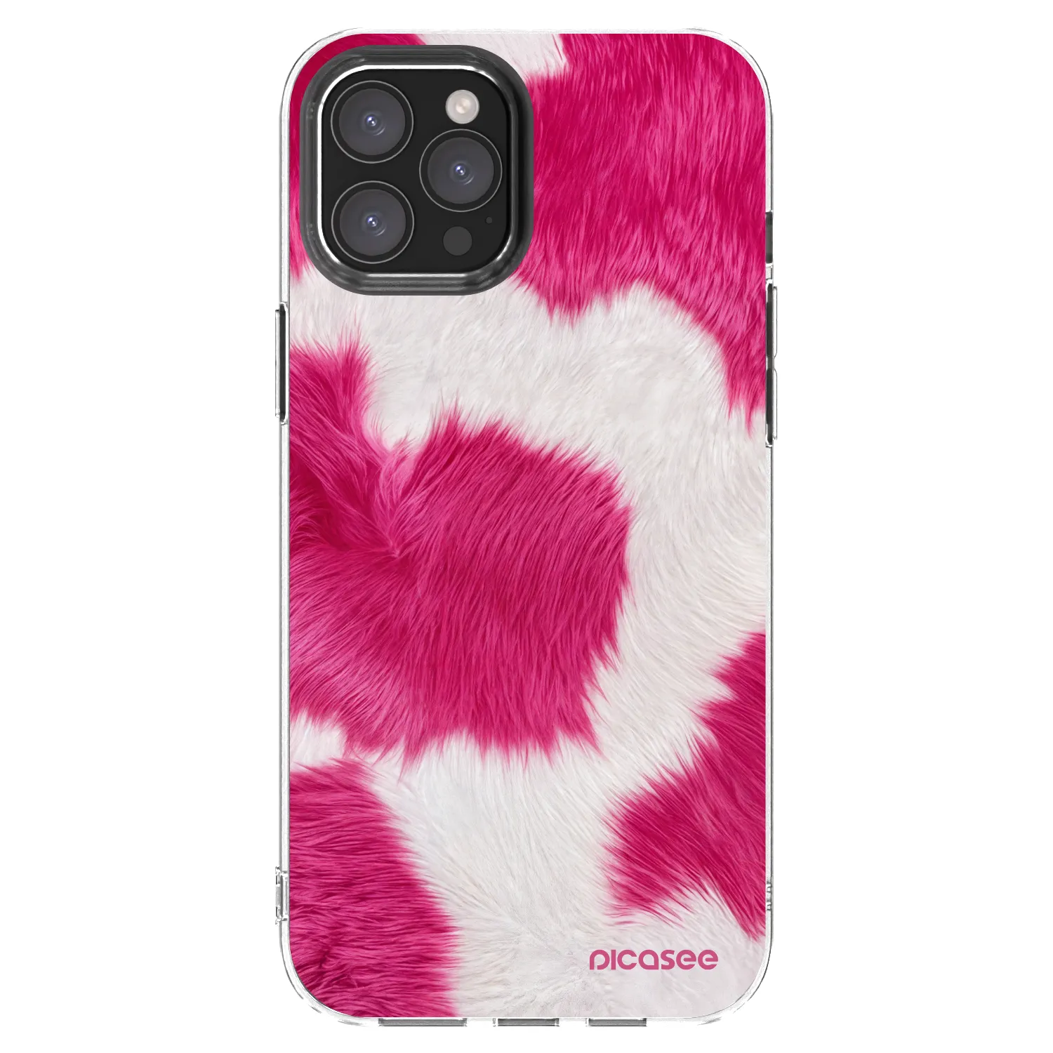 Picasee Apple iPhone 12 Pro Max Hülle - Transparentes Silikon - Pink Moo