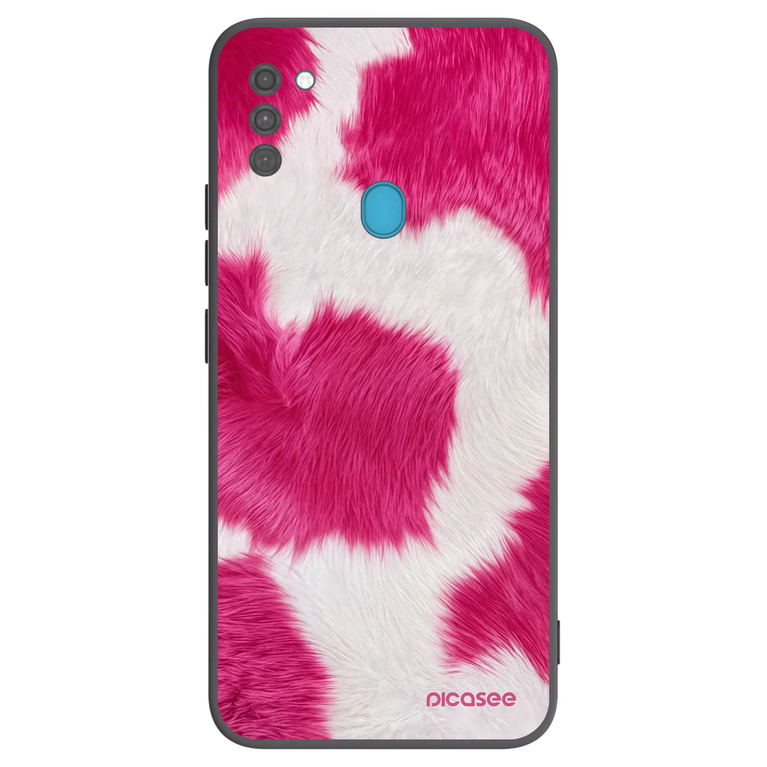 Picasee Samsung Galaxy M11 Hülle - Schwarzes Silikon - Pink Moo