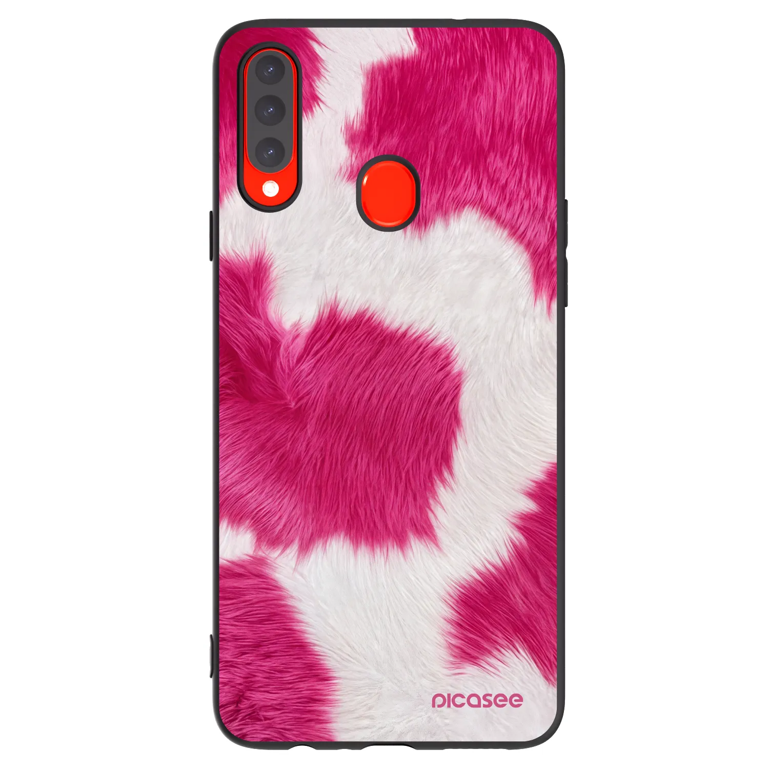 Picasee Samsung Galaxy A20s Hülle - Schwarzes Silikon - Pink Moo
