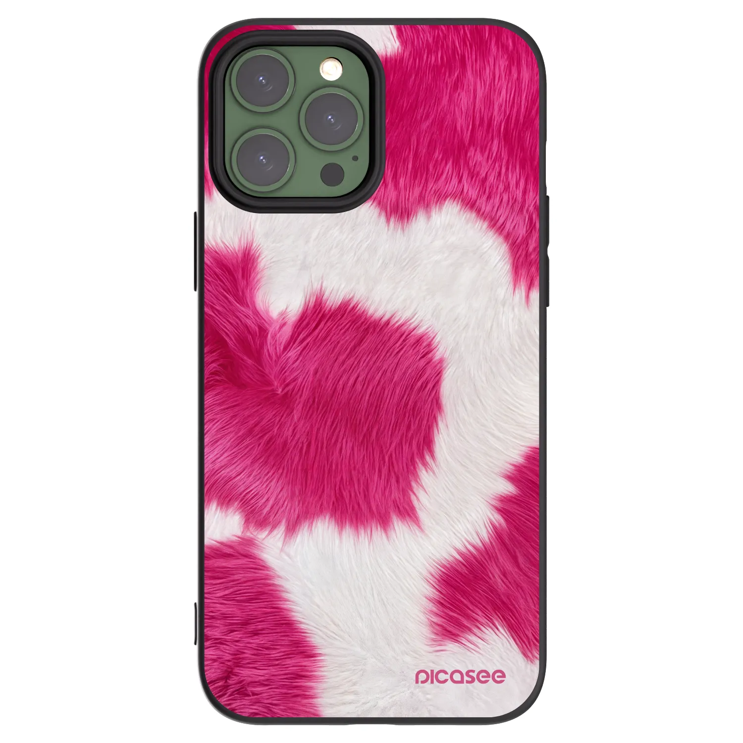 Picasee Apple iPhone 13 Pro Max Hülle - Schwarzes Silikon - Pink Moo
