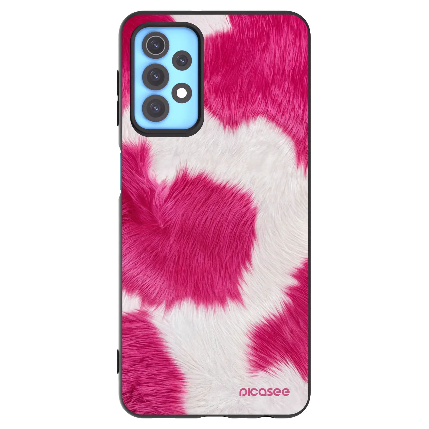 Picasee Samsung Galaxy A32 4G SM-A325F Hülle - Schwarzes Silikon - Pink Moo