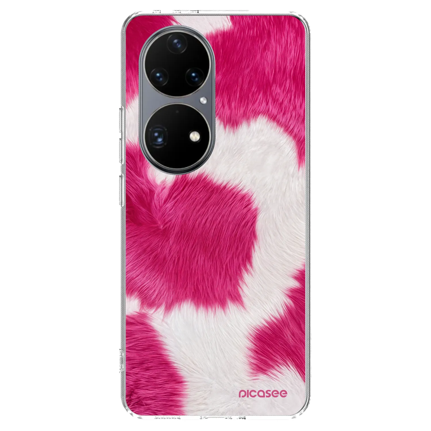 Picasee Huawei P50 Hülle - Transparentes Silikon - Pink Moo