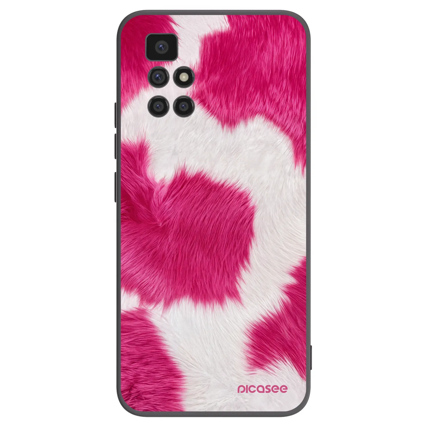 Picasee Xiaomi Redmi 10 Hülle - Schwarzes Silikon - Pink Moo