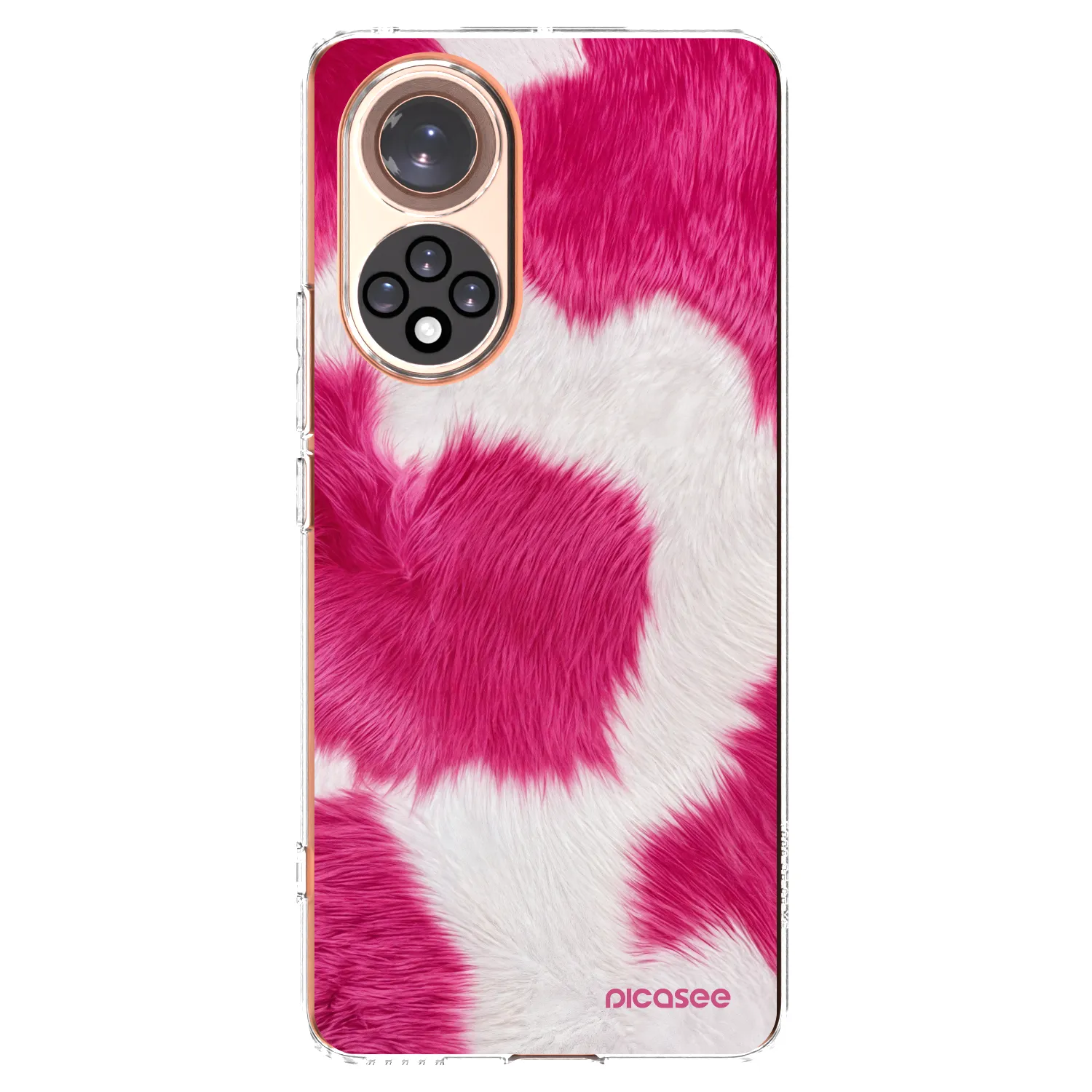 Picasee Honor 50 5G Hülle - Transparentes Silikon - Pink Moo