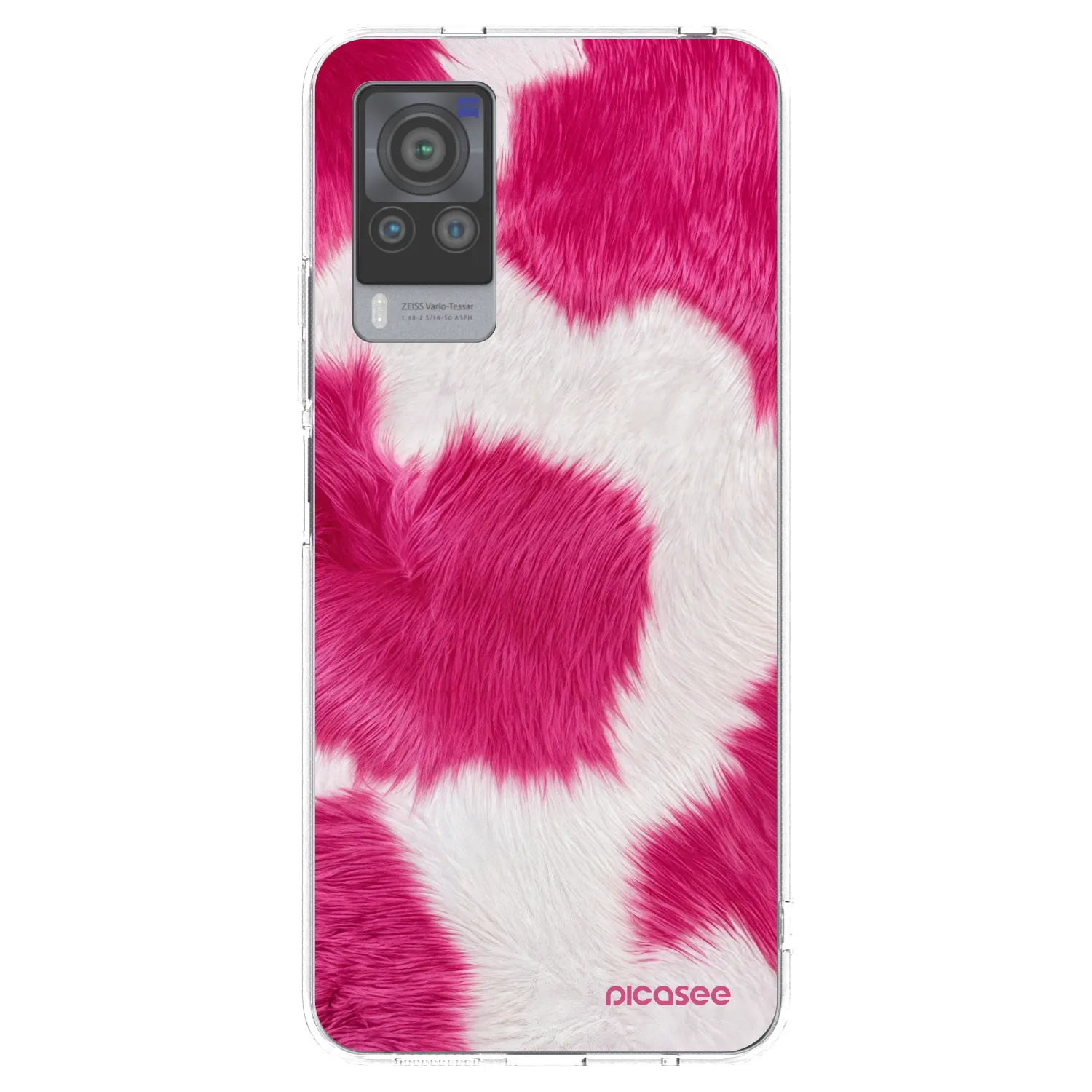 Picasee Vivo X60 Pro 5G Hülle - Transparentes Silikon - Pink Moo