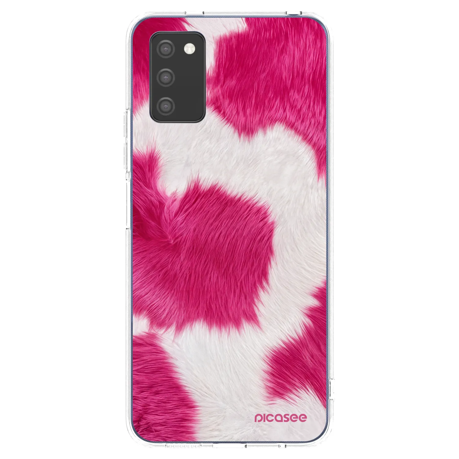 Picasee Samsung Galaxy A03s A037G Hülle - Transparentes Silikon - Pink Moo