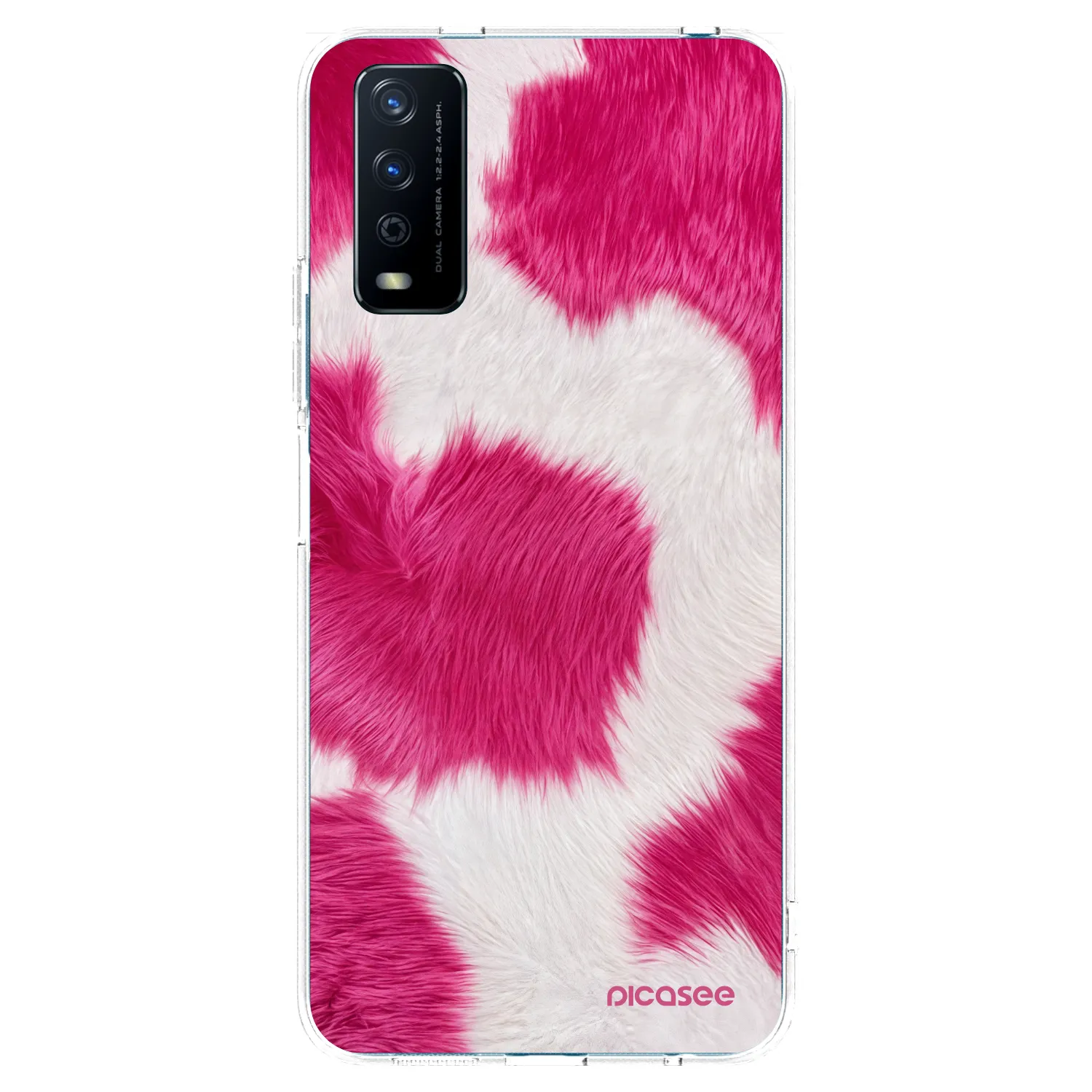 Picasee Vivo Y11s Hülle - Transparentes Silikon - Pink Moo