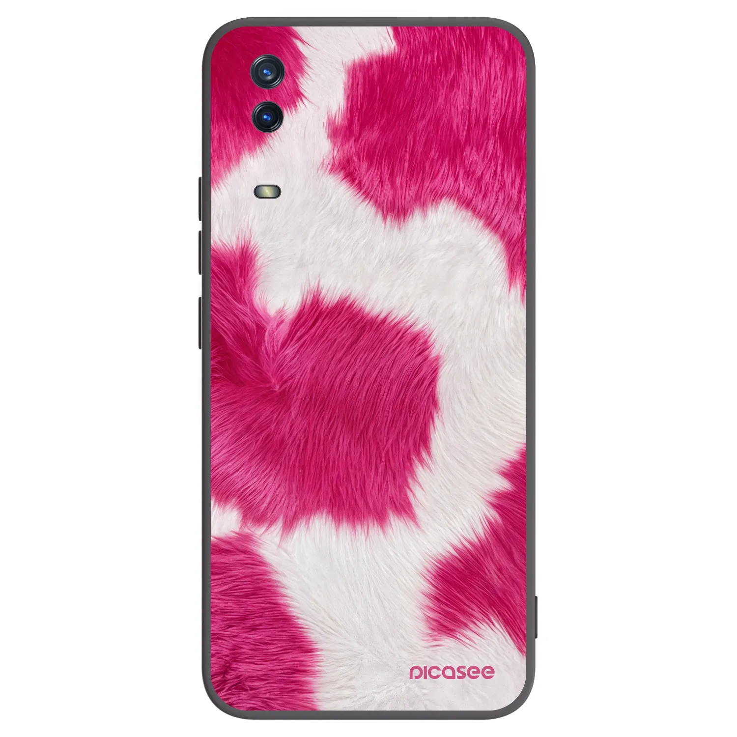 Picasee Vivo Y11s Hülle - Schwarzes Silikon - Pink Moo