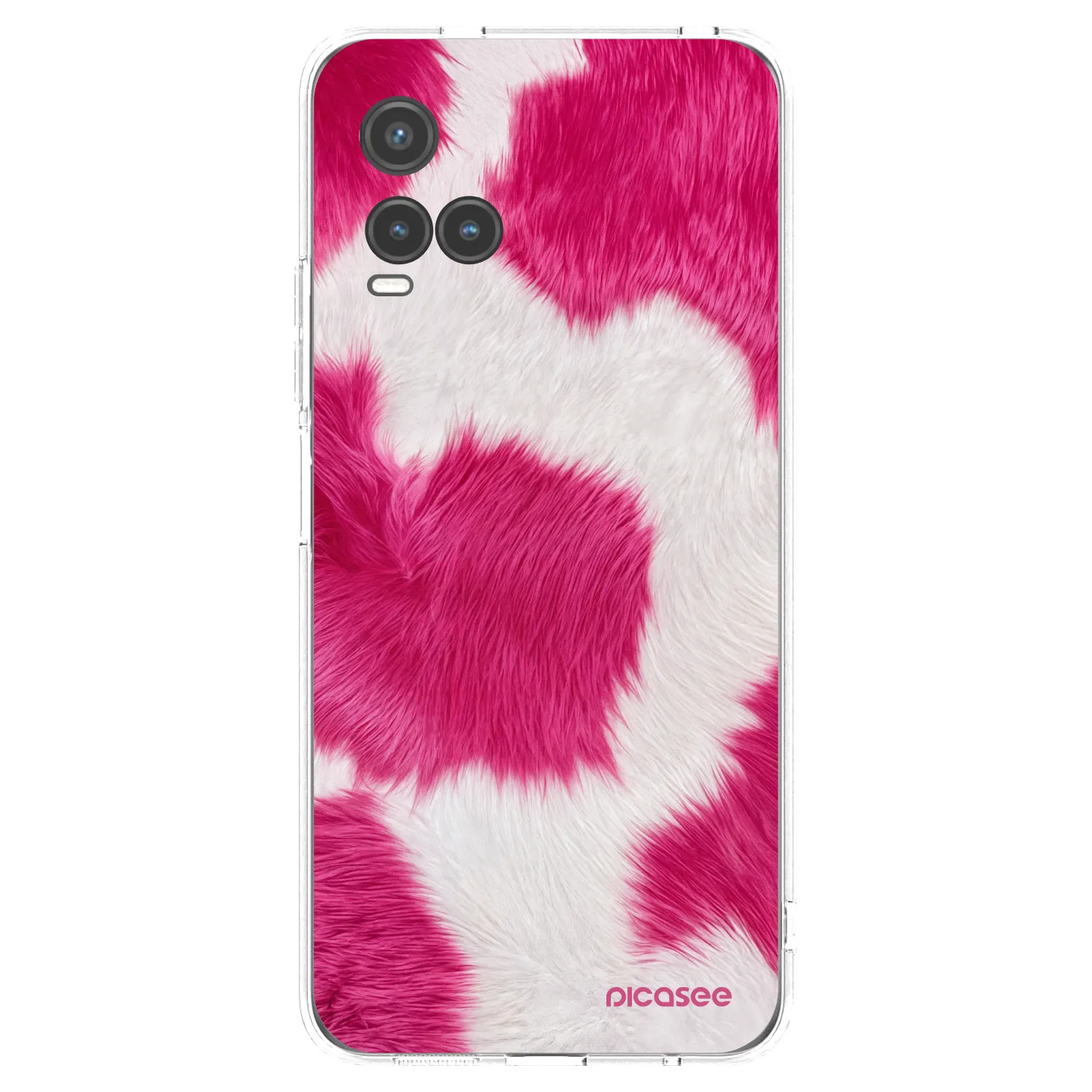Picasee Vivo Y33s Hülle - Transparentes Silikon - Pink Moo