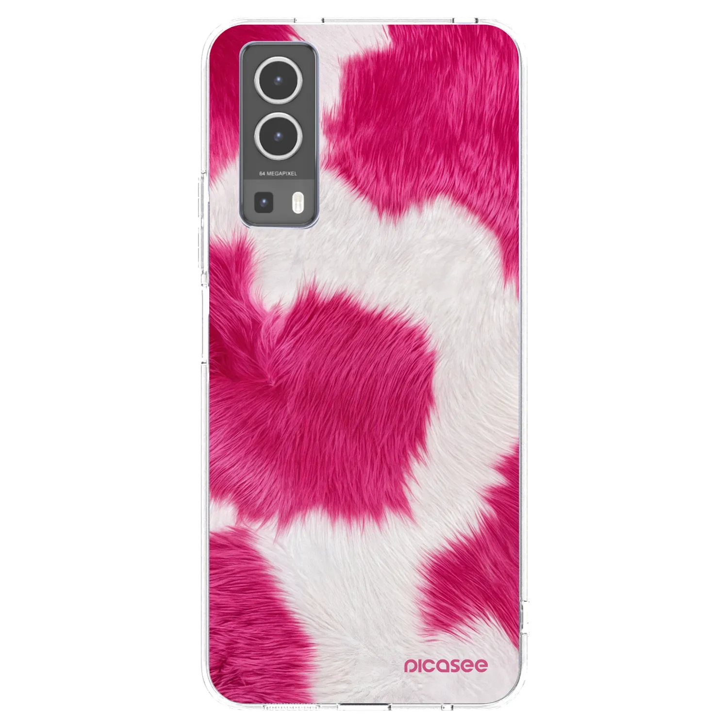 Picasee Vivo Y72 5G Hülle - Transparentes Silikon - Pink Moo