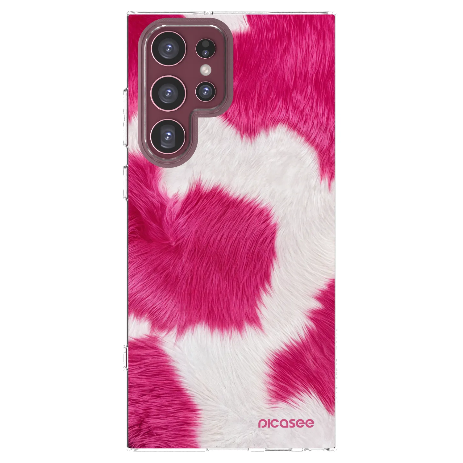 Picasee Samsung Galaxy S22 Ultra 5G Hülle - Transparentes Silikon - Pink Moo