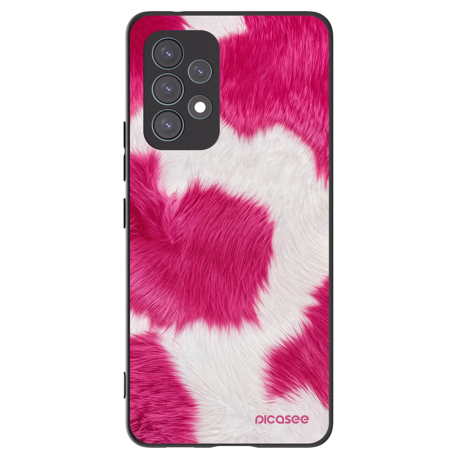 Picasee Samsung Galaxy A53 5G A536 Hülle - Schwarzes Silikon - Pink Moo