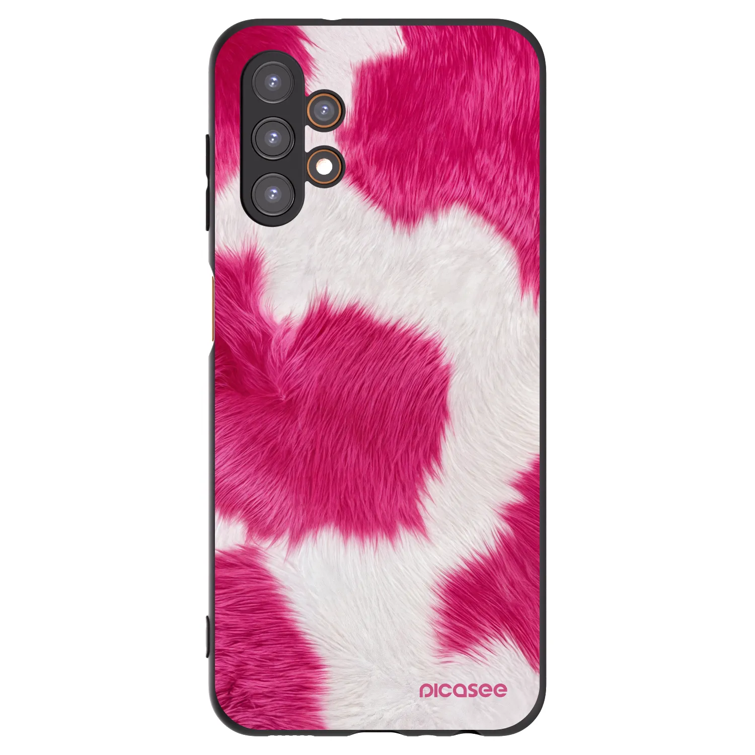 Picasee Samsung Galaxy A13 4G A135 Hülle - Schwarzes Silikon - Pink Moo